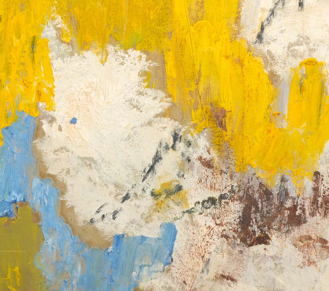 Abstract Expressionist Composition Oil on Panel - 10