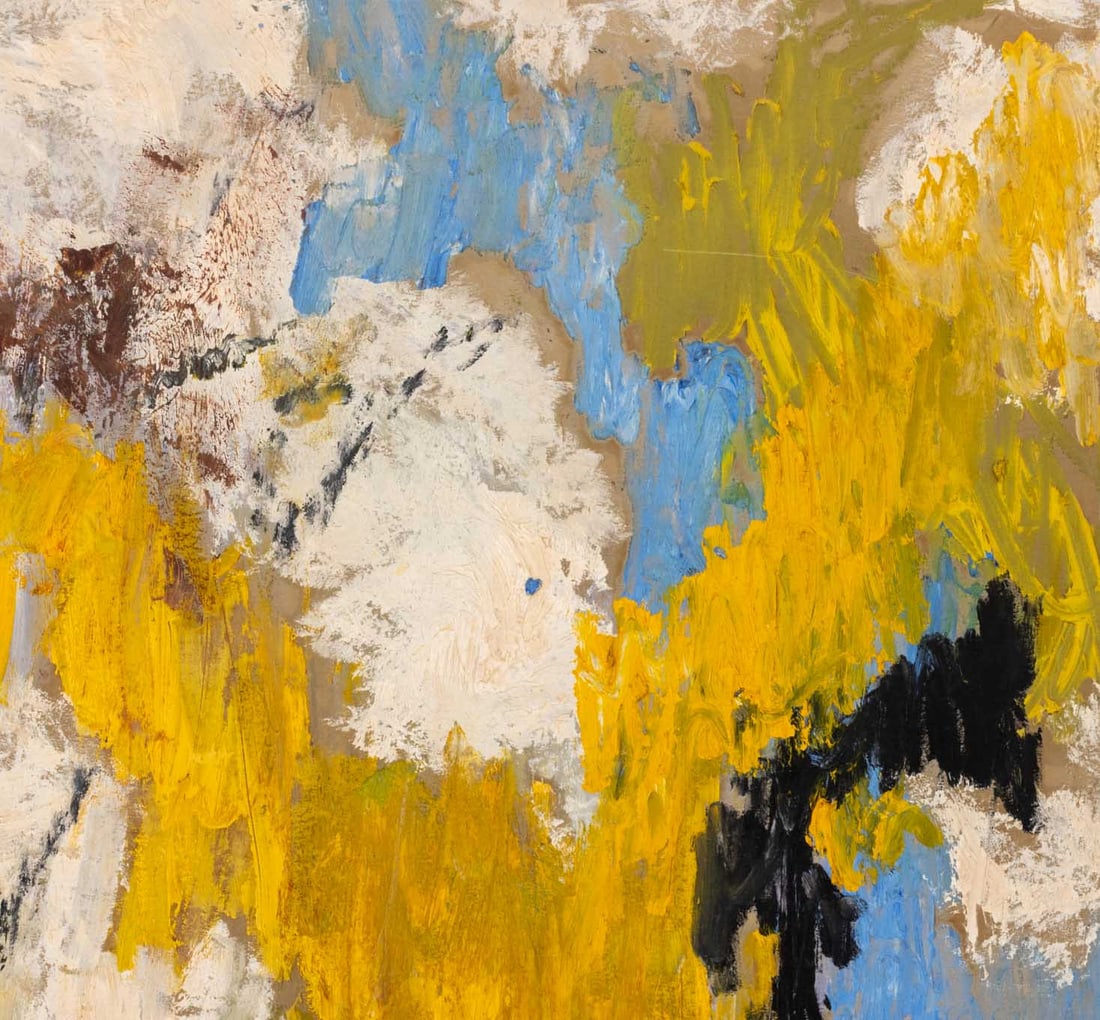 Abstract Expressionist Composition Oil on Panel - 3