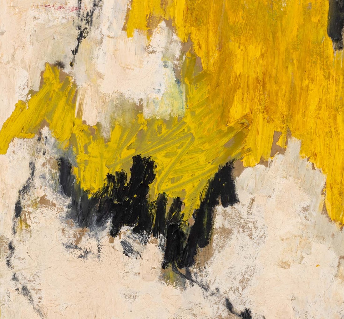 Abstract Expressionist Composition Oil on Panel - 4