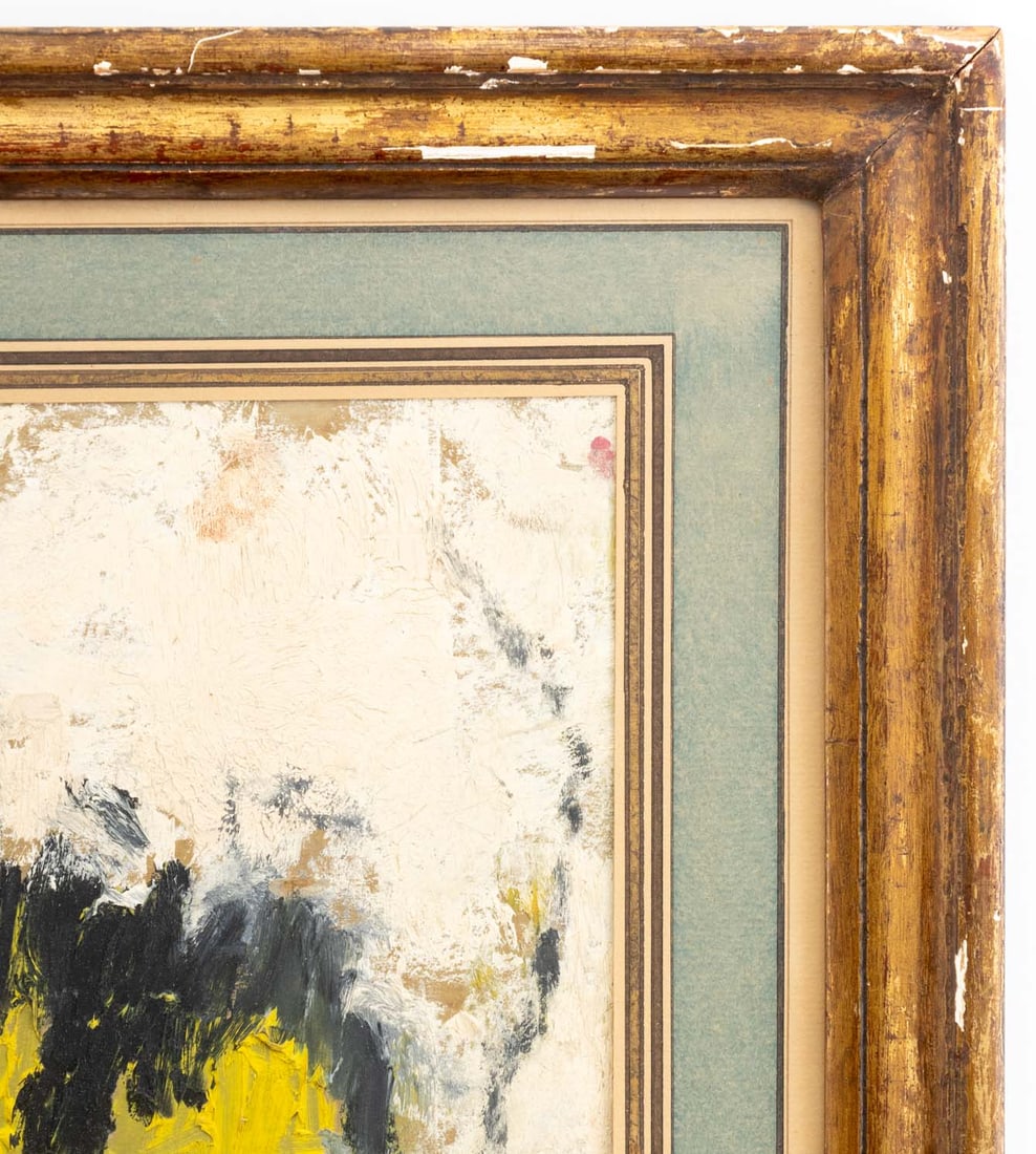 Abstract Expressionist Composition Oil on Panel - 8