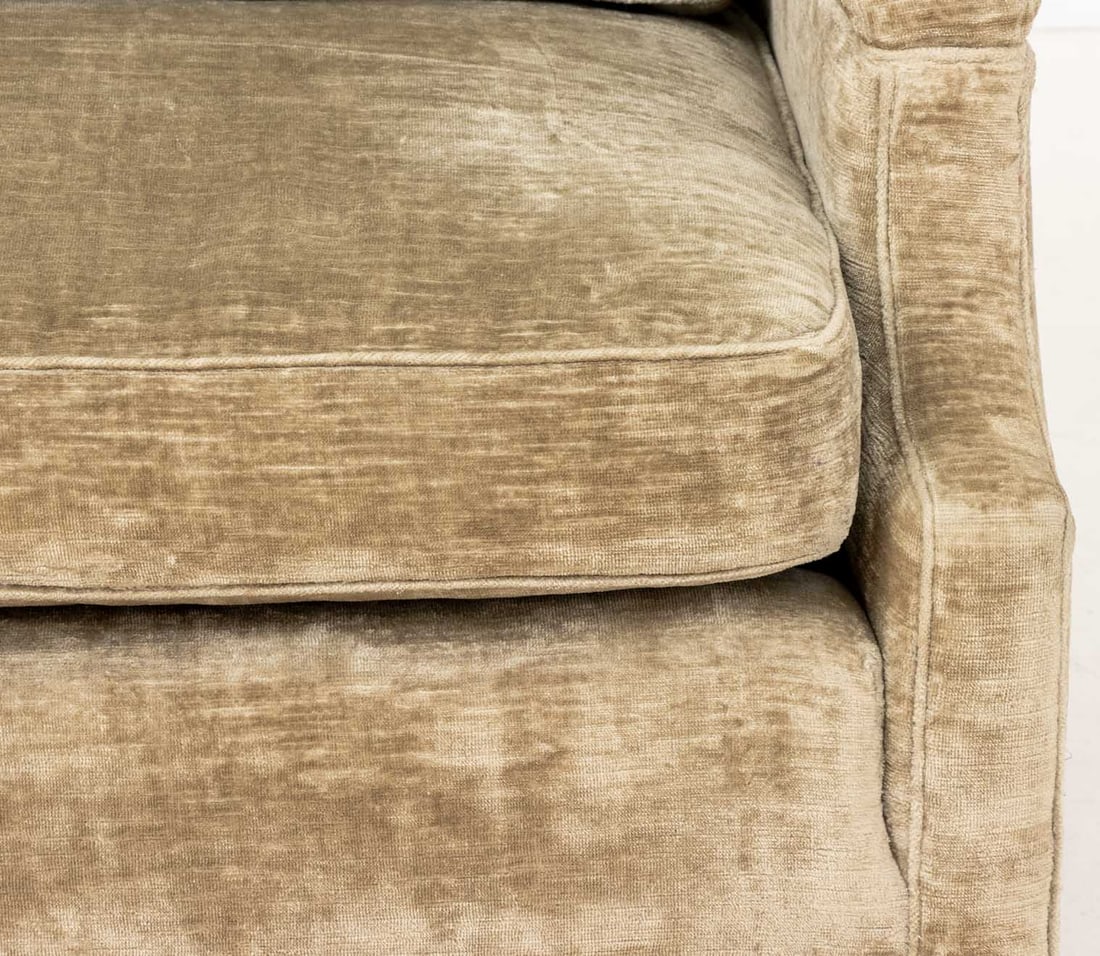 Contemporary Green Chenille Upholstered Sofa - 4