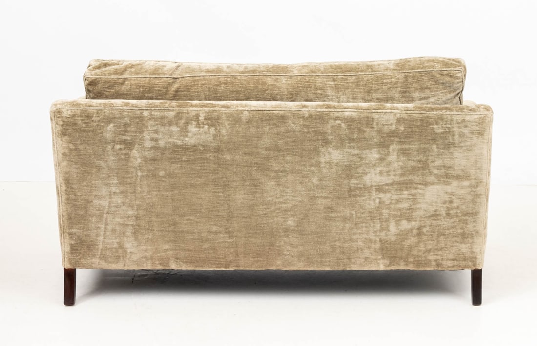 Contemporary Green Chenille Upholstered Sofa - 6
