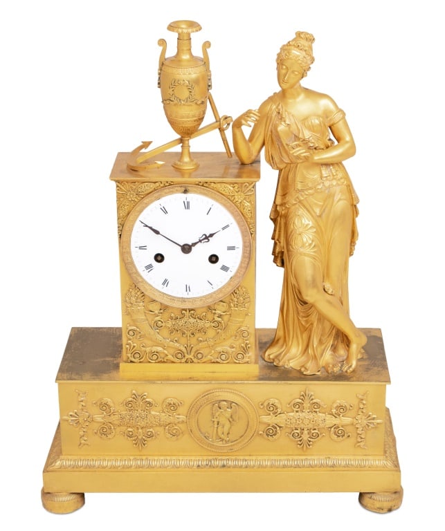 Charles X Ormolu Figural Clock, ca. 1830 (1 of 5)