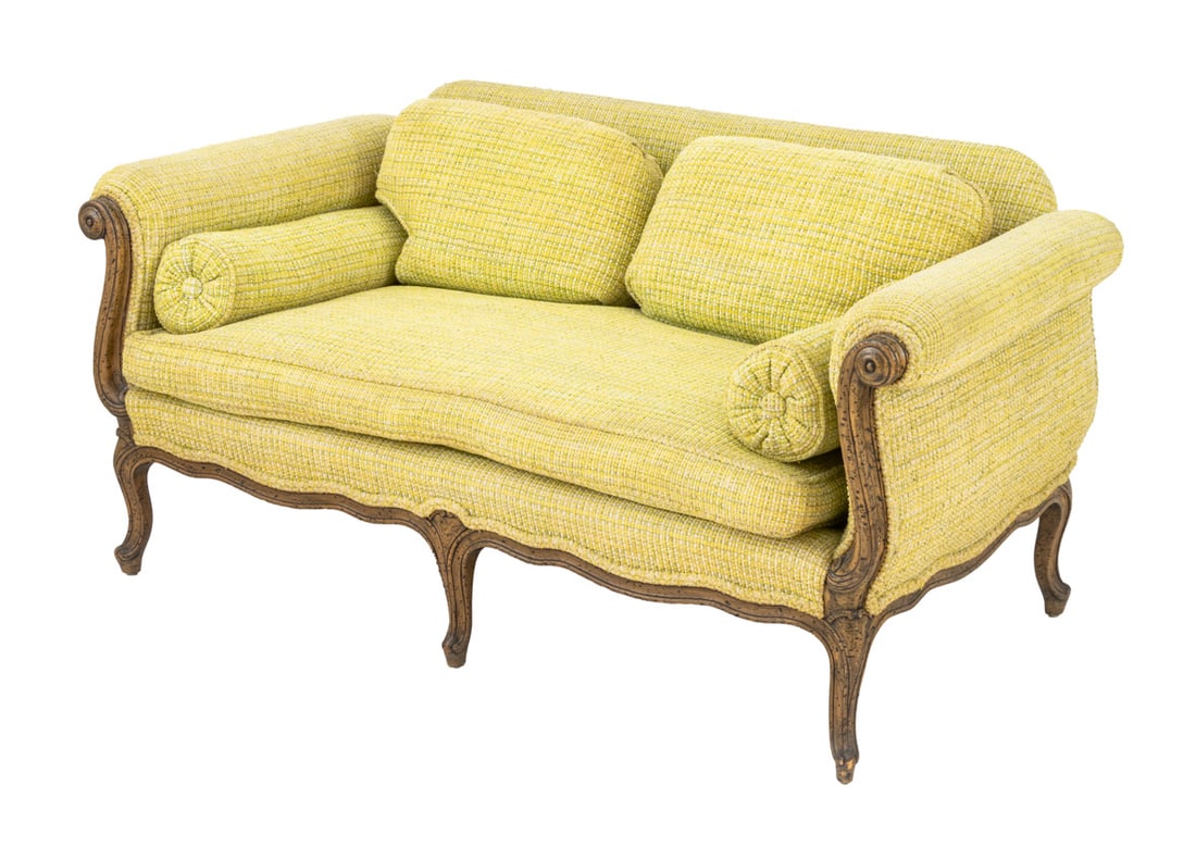 French Provincial Style Chartreuse Sofa (1 of 6)