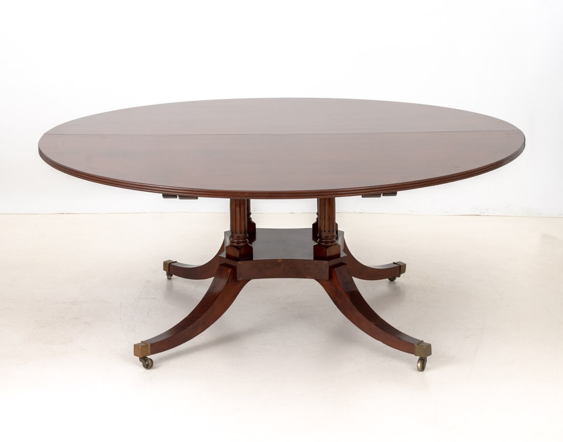 Regency Style Mahogany Circular Dining Table - 2