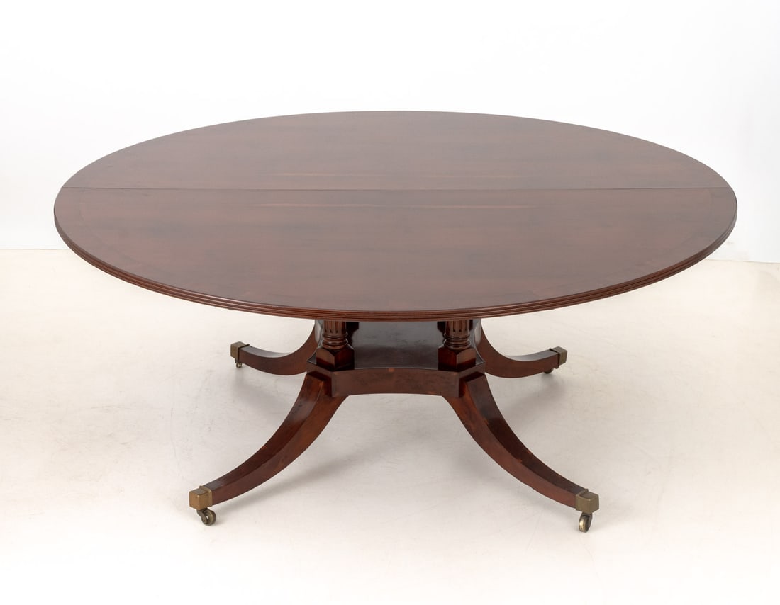Regency Style Mahogany Circular Dining Table - 3