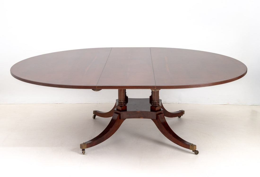 Regency Style Mahogany Circular Dining Table - 6