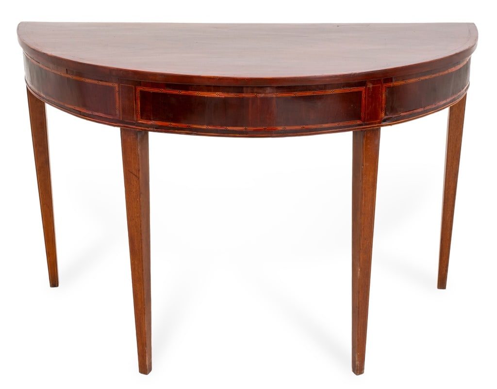 George III Mahogany Demilune Pier Table (1 of 6)