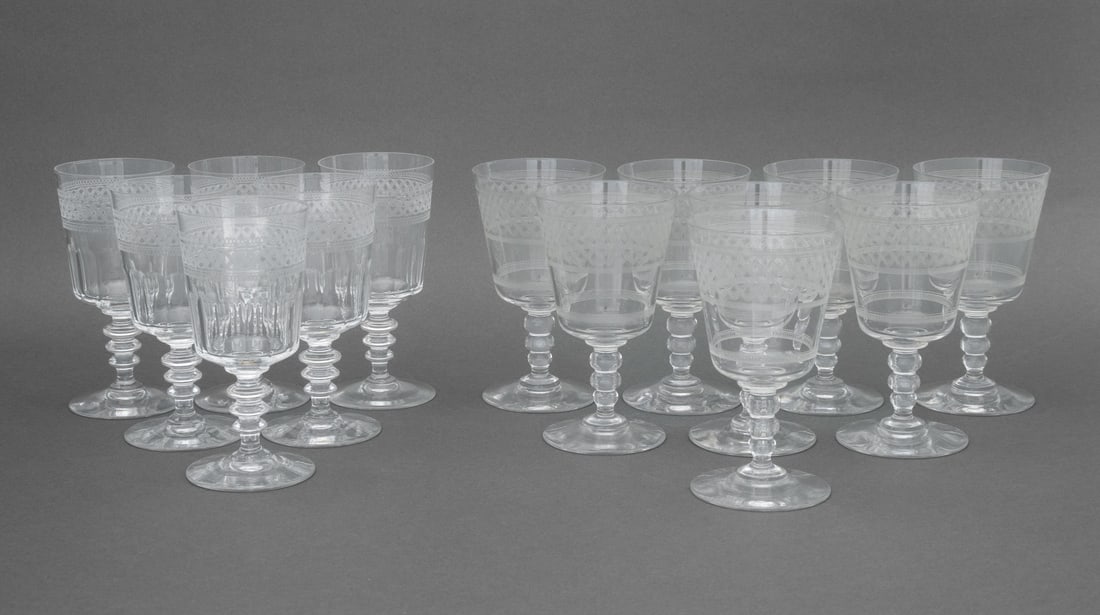 Napoleon III Blown Glass Wine Glasses, 14 (1 of 8)