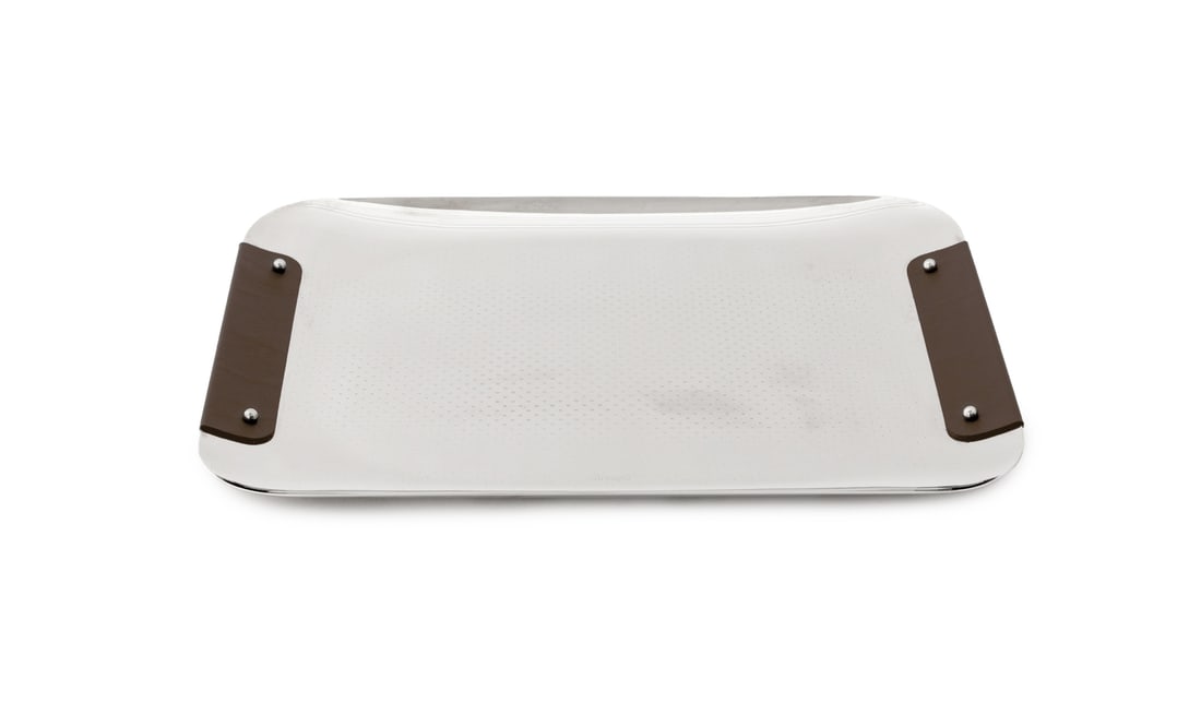 Christofle Silver Plate and Brown Leather Tray (1 of 6)