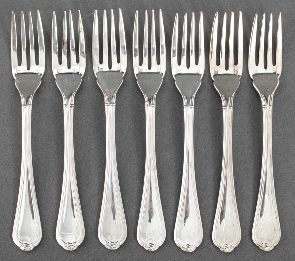 Christofle "Oceana" Silver Plate Flatware Set, 23 - 11