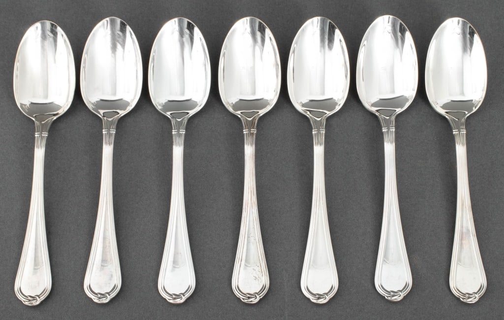 Christofle "Oceana" Silver Plate Flatware Set, 23 - 14
