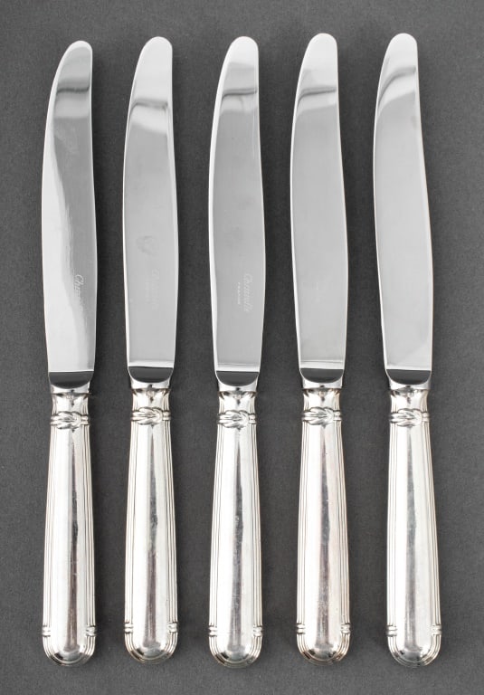 Christofle "Oceana" Silver Plate Flatware Set, 23 - 7