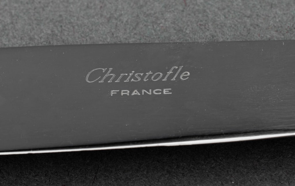 Christofle "Oceana" Silver Plate Flatware Set, 23 - 9