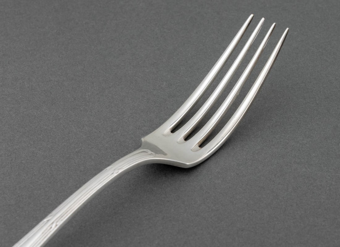 French Silver Plate "Rubans" Flatware Service x 12 - 9