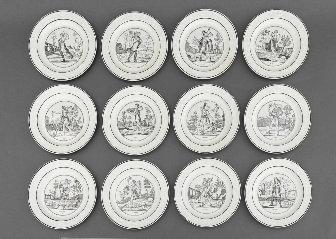 French Faience Plates, 19th C., 49 - 2