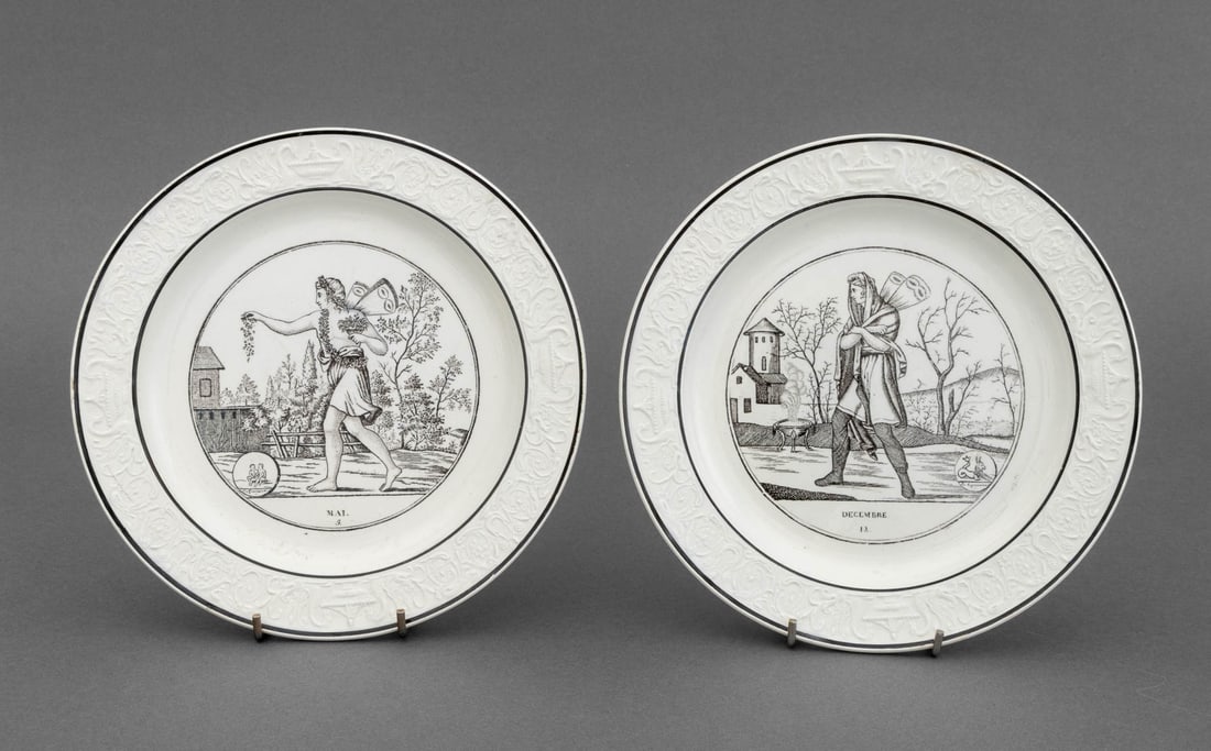 French Faience Plates, 19th C., 49 - 3