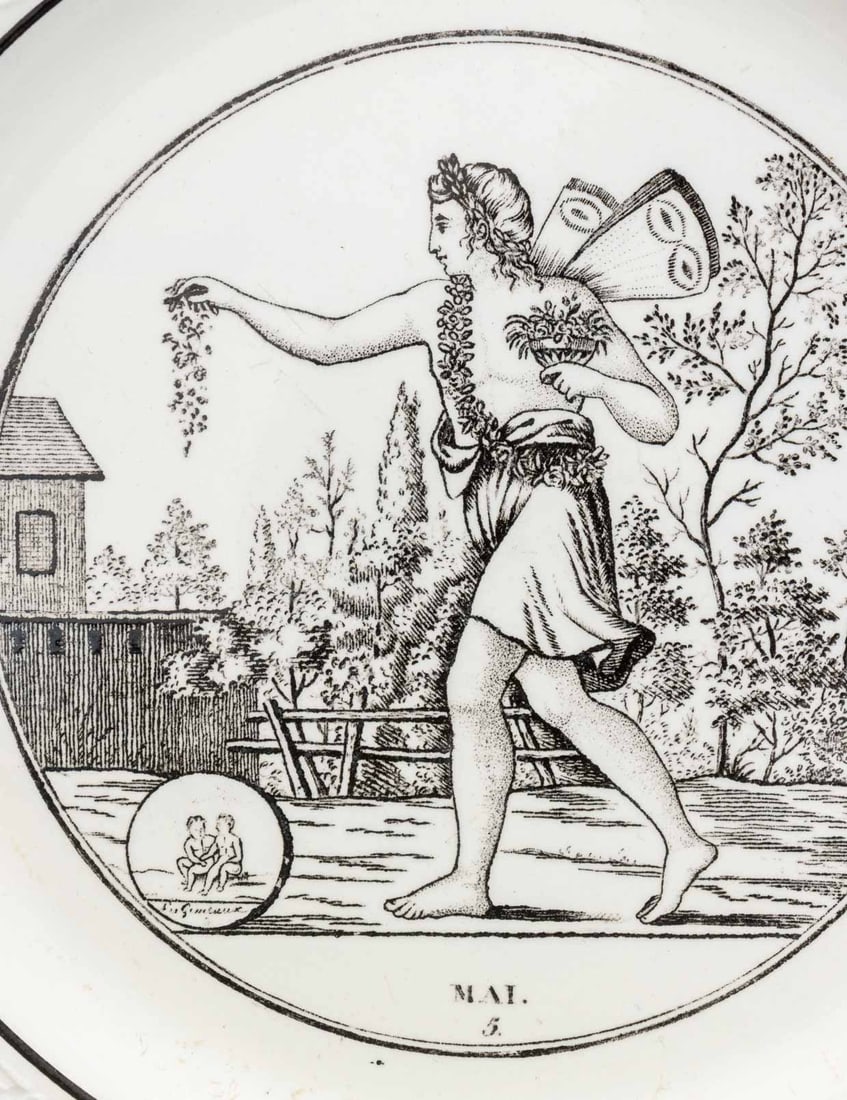 French Faience Plates, 19th C., 49 - 4