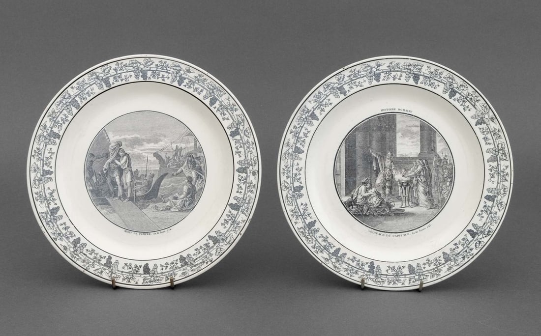 French Faience Plates, 19th C., 49 - 9