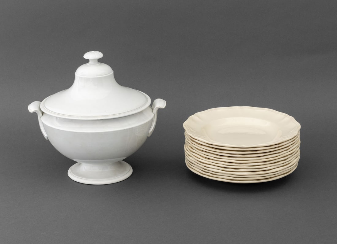 French Ceramic Tableware, 14 Pcs. - 2