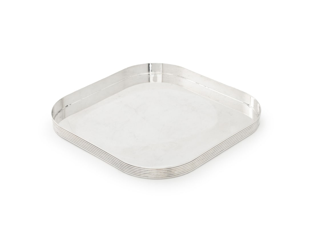 Christofle "K + T" Silver Plate Serving Tray (1 of 7)