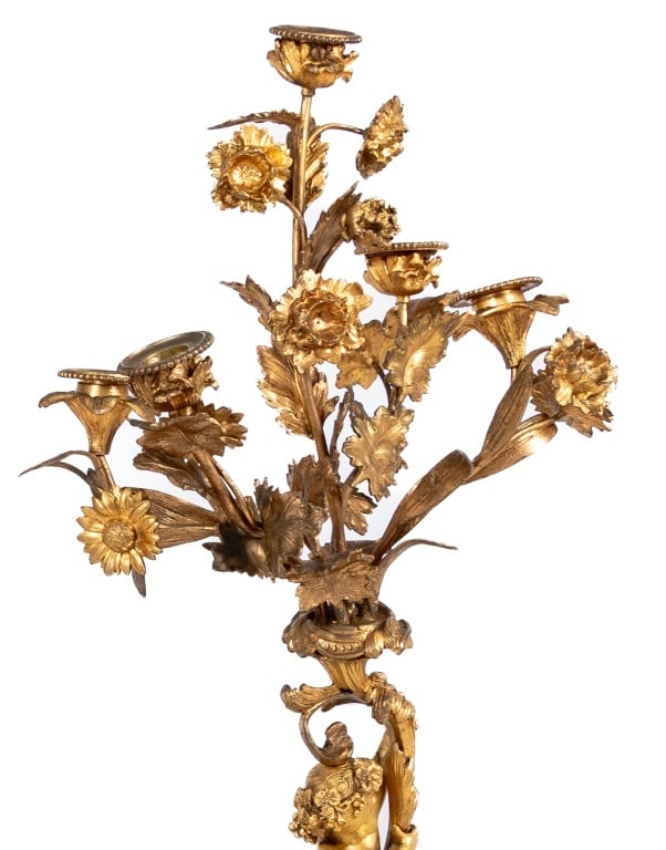Louis XV Style Gilt Bronze Putti Candelabra, Pr. - 4