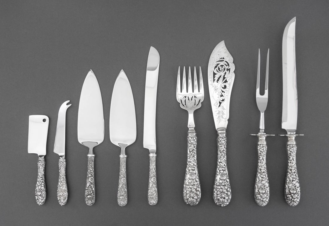 American Sterling Silver Handle Flatware, 9 Pcs. (1 of 12)