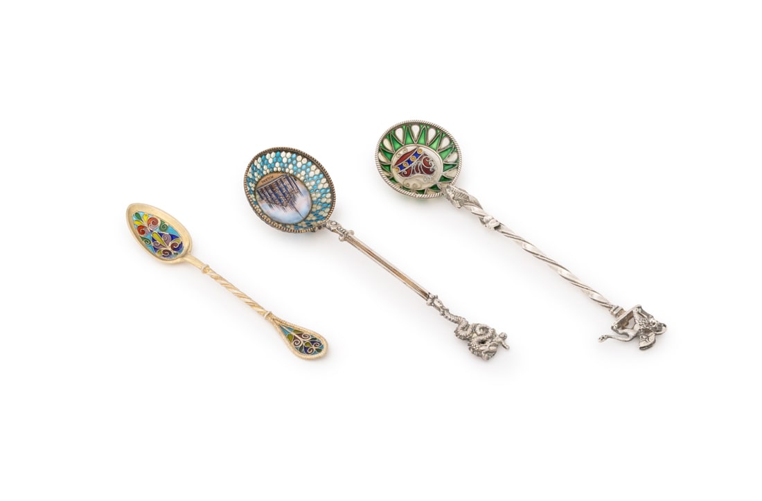Silver and Enamel Souvenir Spoons, 3 (1 of 16)