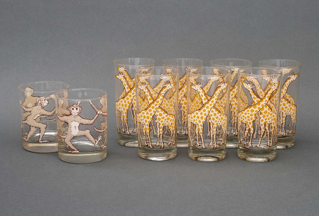 C.E. Tausch Giraffe and Monkey Glasses, 9 (1 of 12)