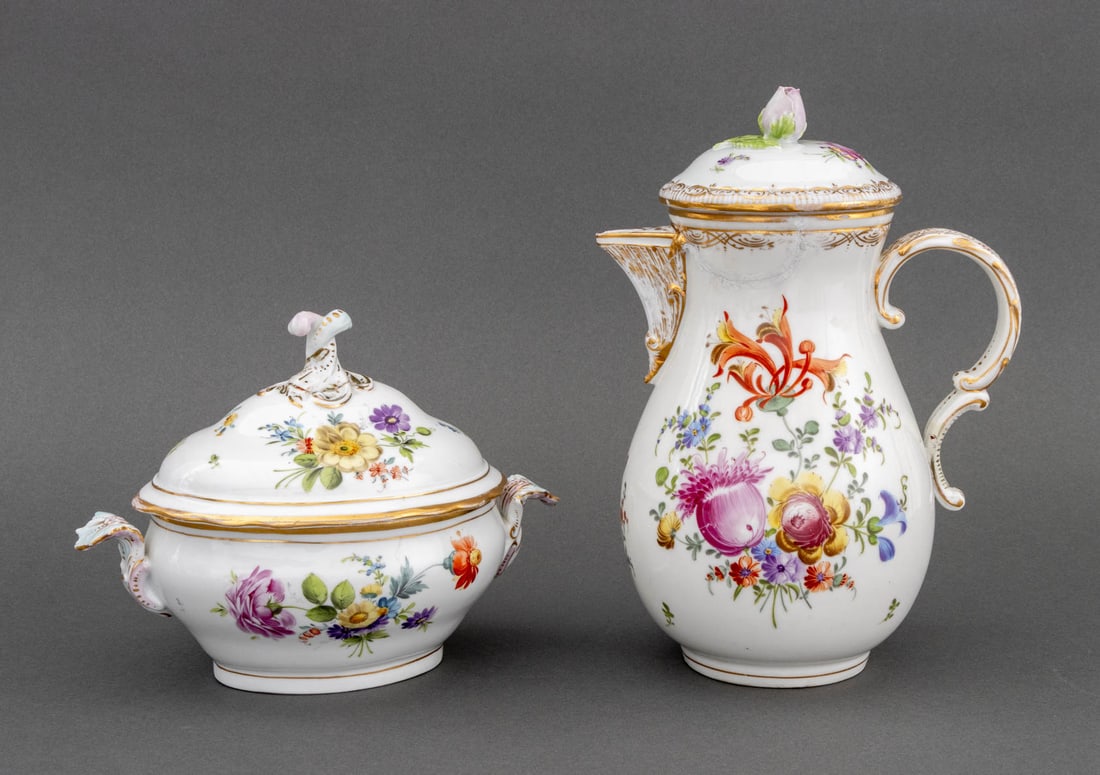 Meissen Porcelain Floral Teapot and Tureen, 2 (1 of 17)