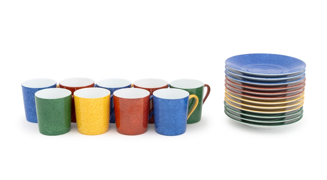 Laure Japy "Les Mouchetes" Cups & Saucers, 21 Pcs. (1 of 11)