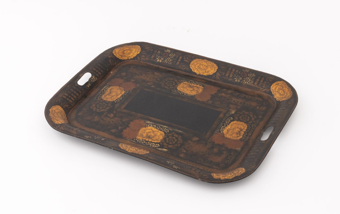 Victorian Rectangular Toleware Tray - 4