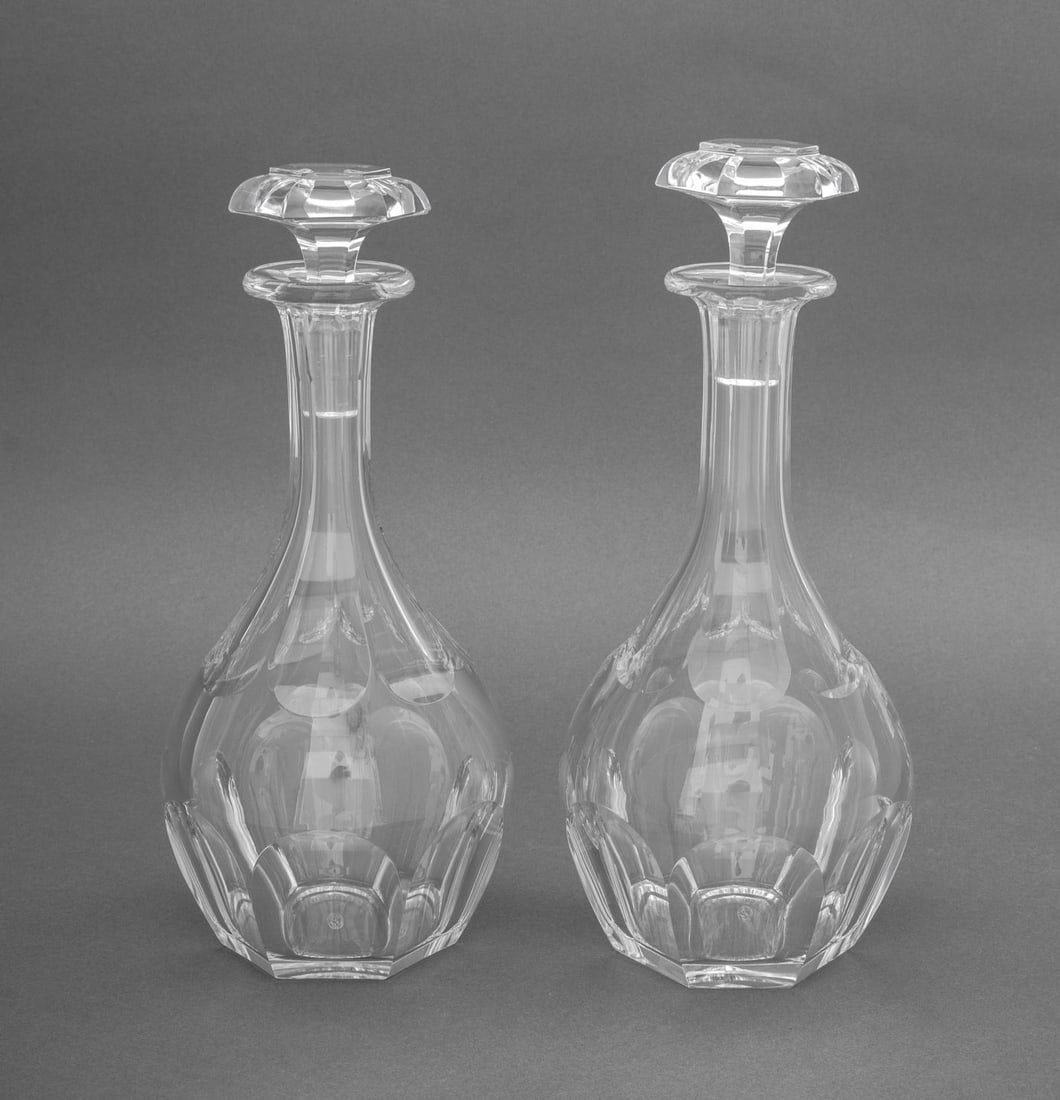 Baccarat Crystal "Harcourt" Decanters, Pair (1 of 7)