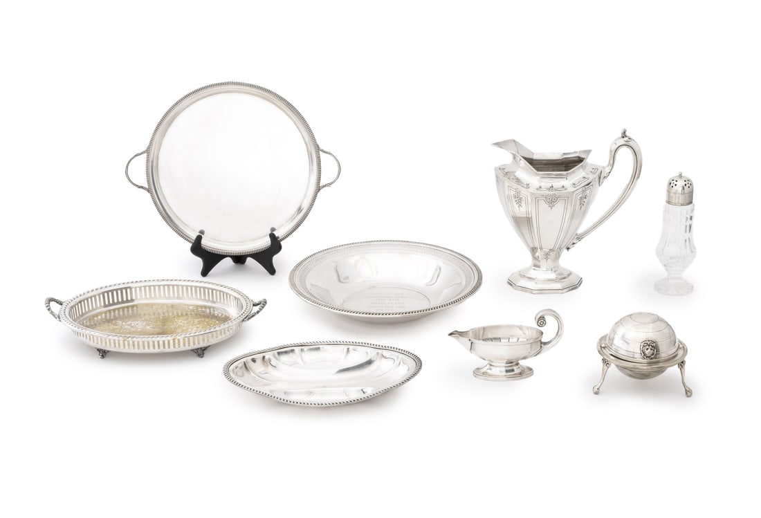 William Adams, Etc. Silver Plate Tableware, 8 Pcs. (1 of 20)