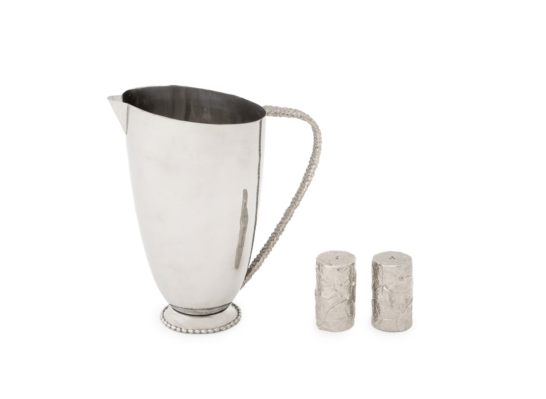 Michael Aram Silvered Metal Tableware, 3 Pcs (1 of 10)