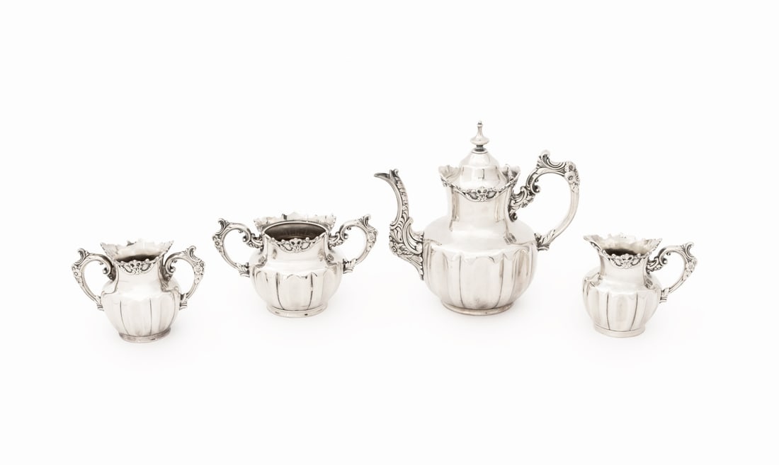 Derby Silver Co. Silver Plate Tea Service, 4 Pcs. (1 of 11)