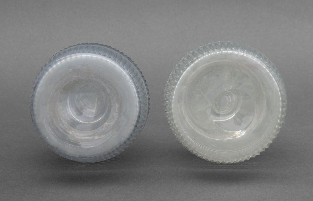 Georgian Faceted Cut Crystal Decanters, Pair - 5