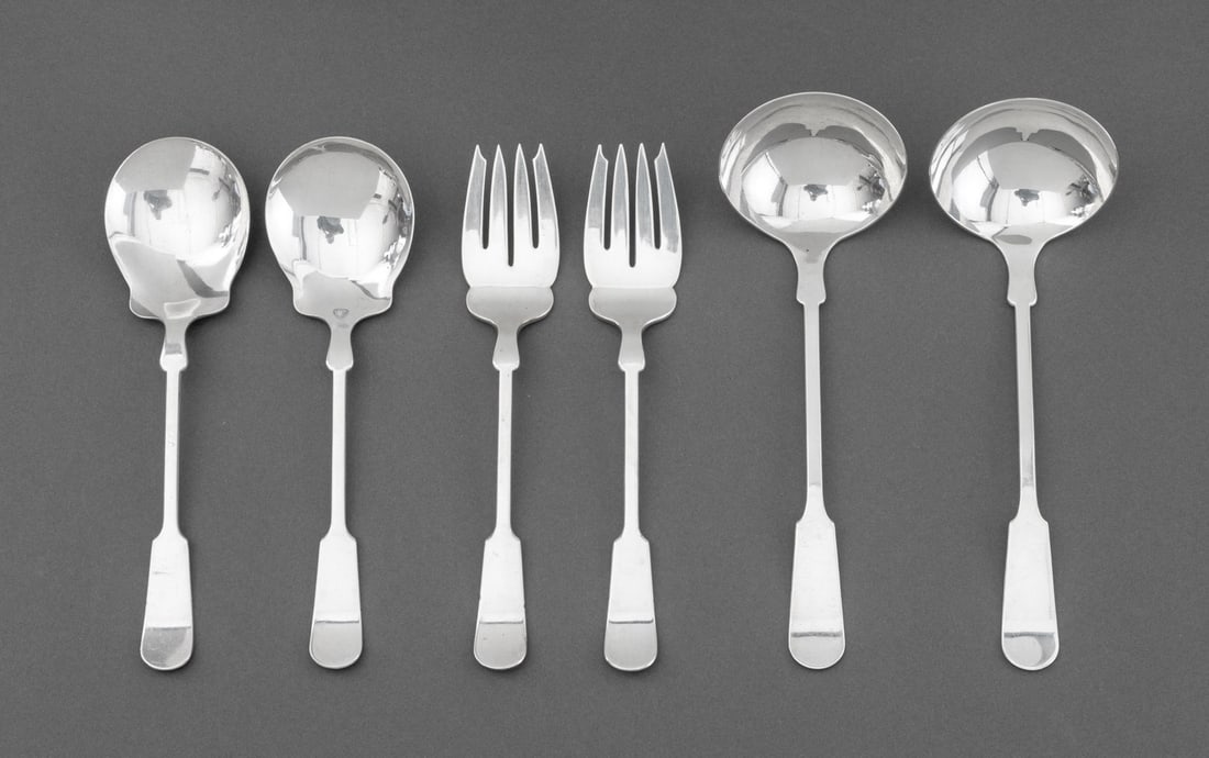 American Silver Plate Serving Flatware, 6 Pcs. (1 of 9)