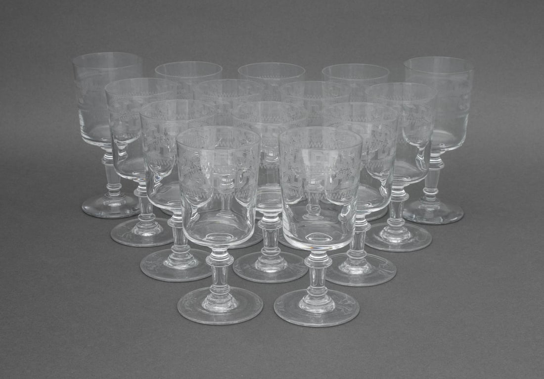 French Blown Glass White Wine Glasses, 14 (1 of 7)
