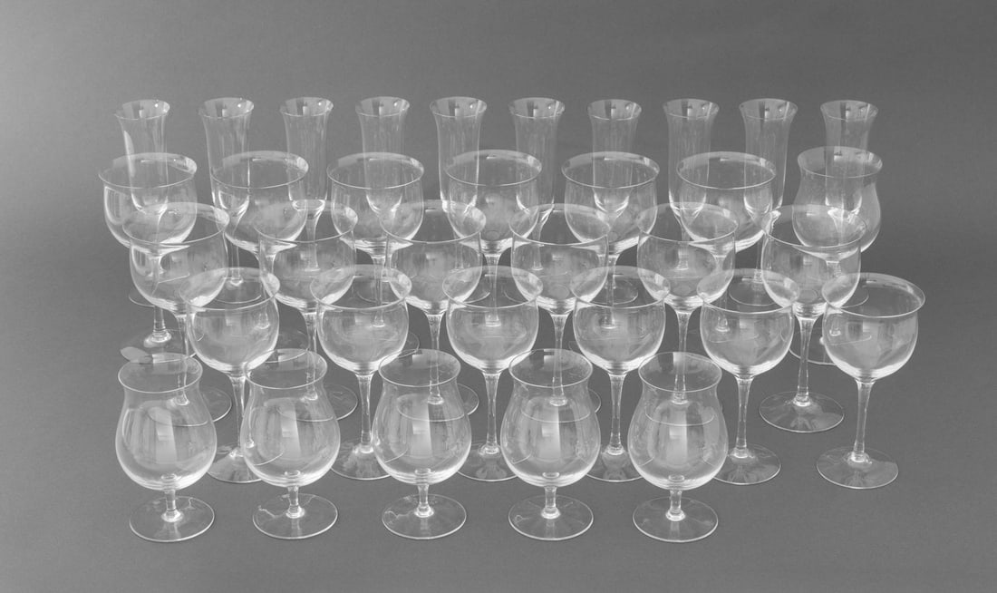 Flared Lip Crystal Stemware Service, 34 Pcs. (1 of 5)