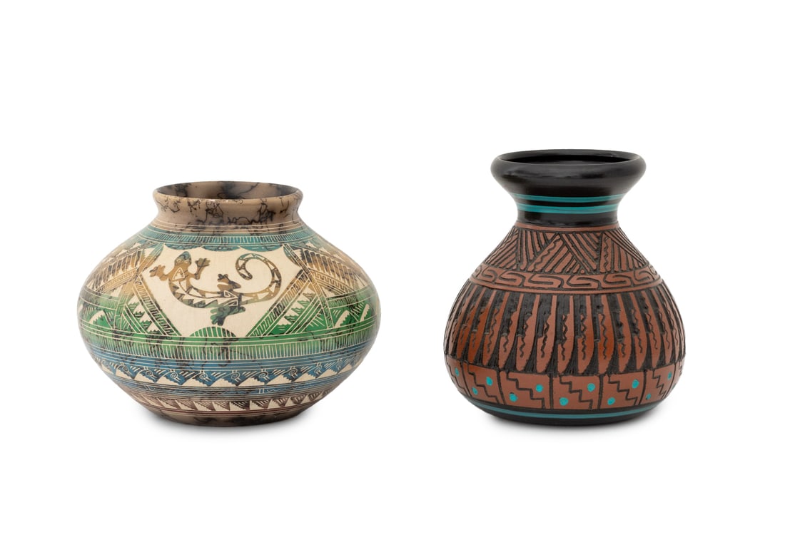 Navajo Dine Art Pottery Vases, 2 (1 of 13)
