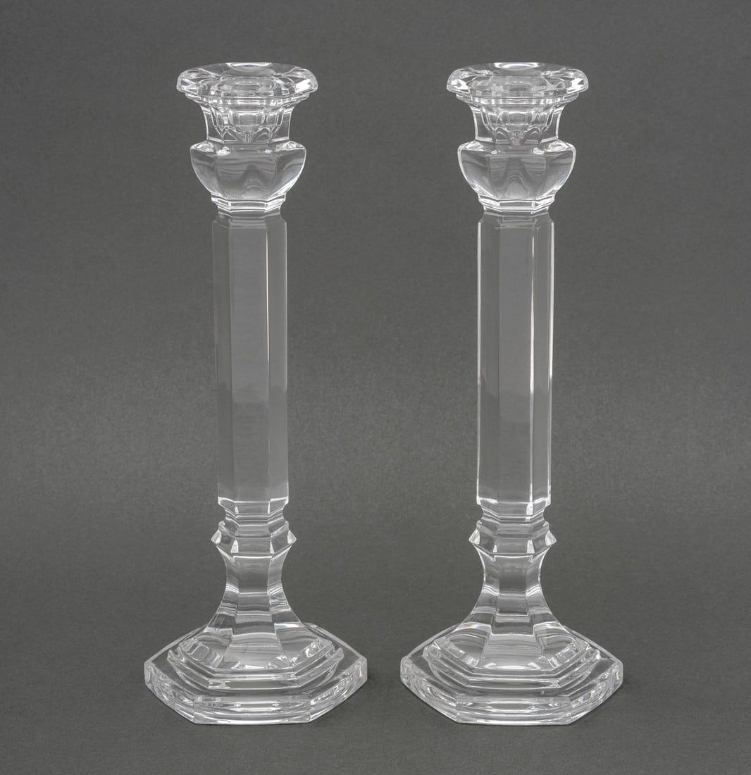Goebel Modern Glass Candlesticks, Pair (1 of 5)
