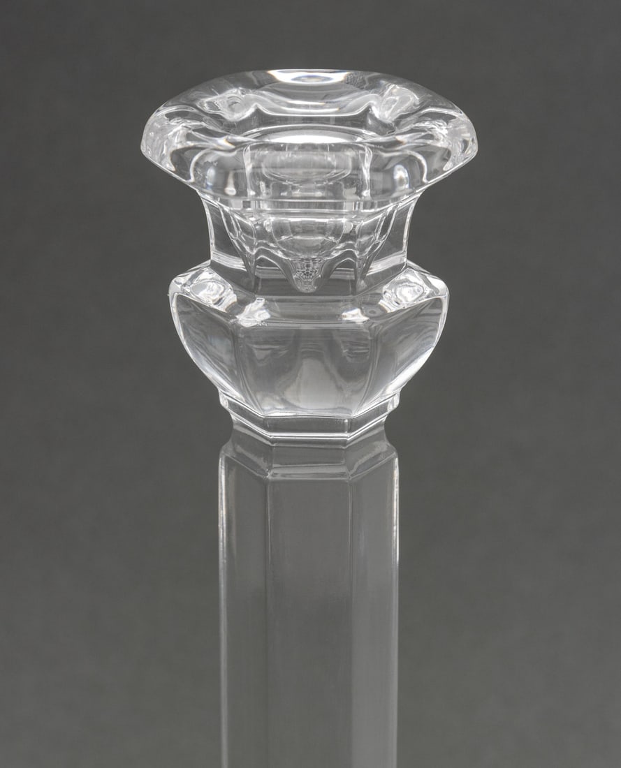 Goebel Modern Glass Candlesticks, Pair - 2