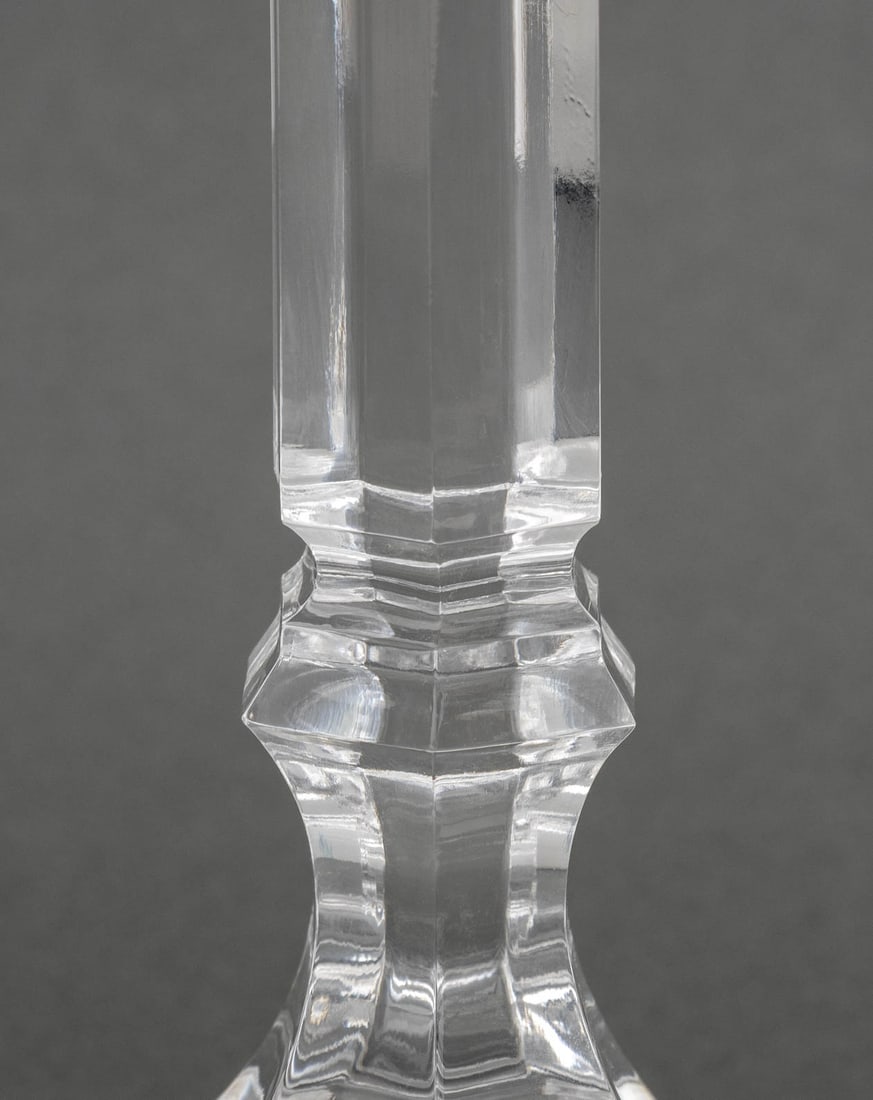 Goebel Modern Glass Candlesticks, Pair - 4