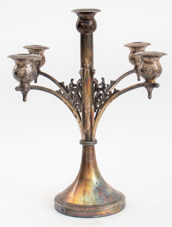 American Art Nouveau Silver Plate Candelabrum (1 of 8)