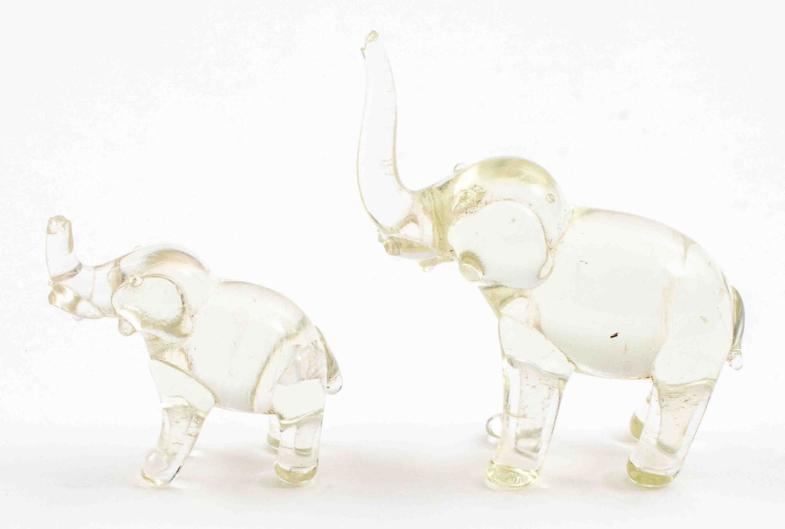 Clear Rock Crystal Elephant Carvings, 2 (1 of 12)