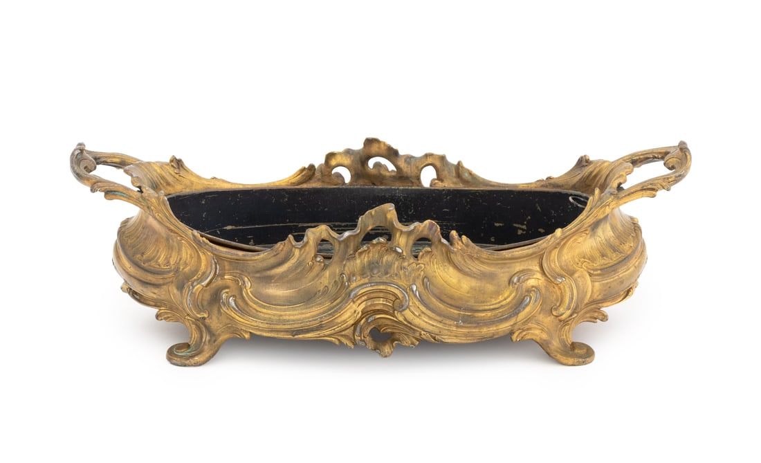 French Gilt Metal Oval Jardiniere, 19th C. (1 of 11)