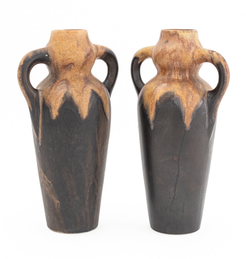 Gilbert Metenier Drip Glazed Art Pottery Vases, 2 (1 of 6)