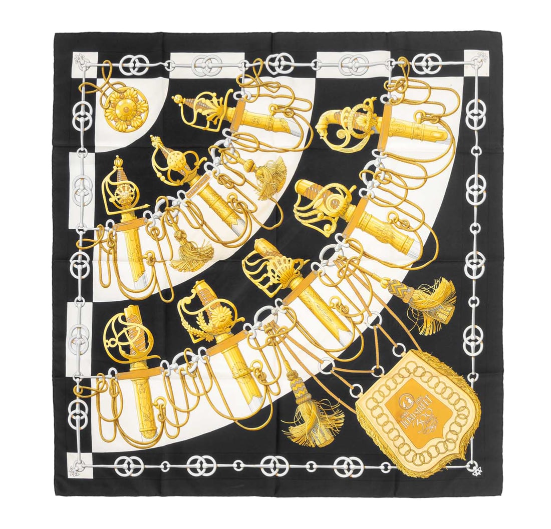 Hermes "Cliquetis" Silk Twill Scarf (1 of 8)