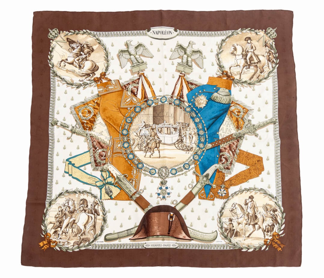 Hermes "Napoleon" Silk Twill Scarf (1 of 7)